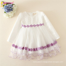 fabricants de vêtements chinois d&#39;enfants dentelle blanche robe pas cher en gros filles vêtements fleur fille robe pour enfants